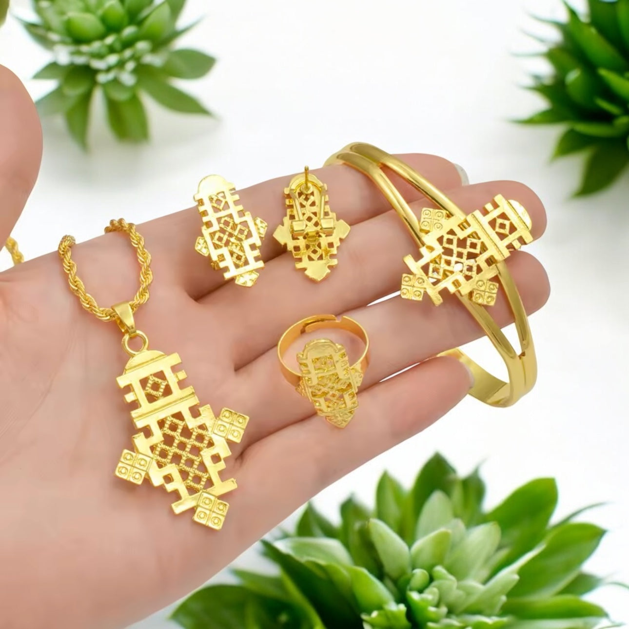 Ethiopian and Eritrean Jewelry Sets Crosses